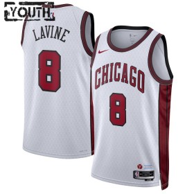 Dres Chicago Bulls Zach Lavine 8 Nike 2022-23 City Edition Bijela Swingman - Dječji
